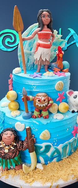 Decorated theme cake with colorful frosting