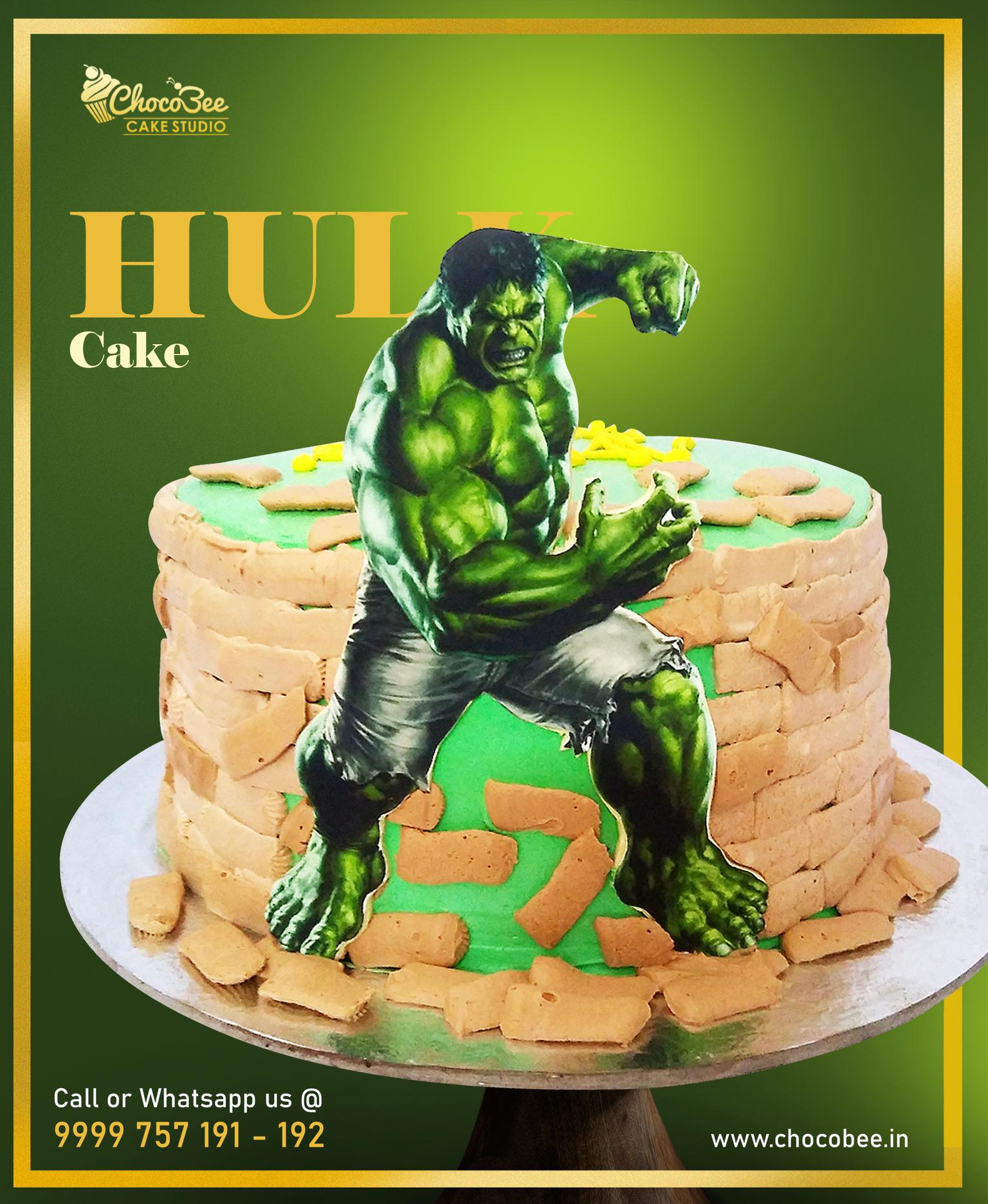 Hulk Theme Cake